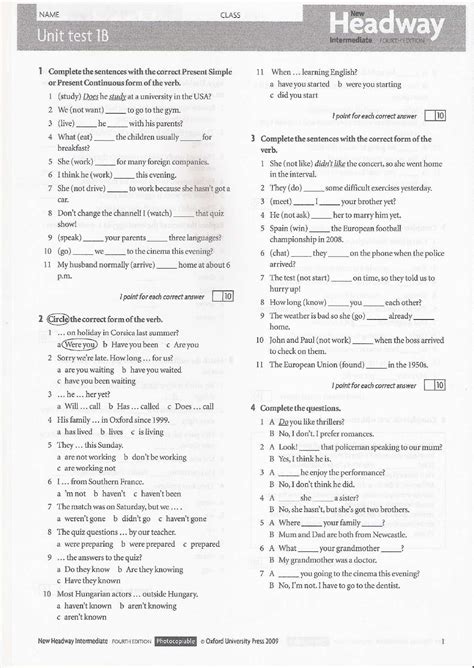 New headway intermediate fourth edition unit test - vseraaffiliates