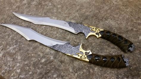 Elf Warrior Dual Swords Decorative Fantasy Swords At