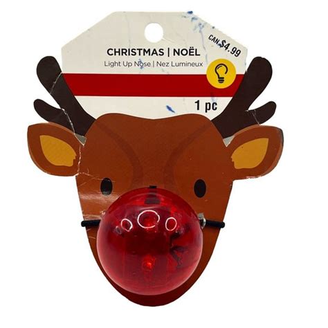 Mspci Holiday Rudolf The Red Nose Reindeer Flashing Red Nose Light