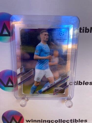 Phil Foden Topps Chrome Uefa Champions League Manchester