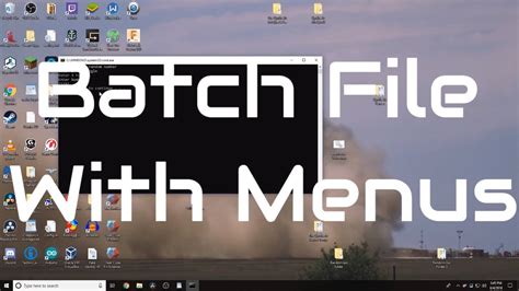 How To Make A Batch File With Menus Youtube