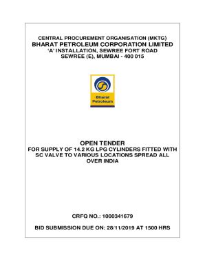 Fillable Online Central Procurement Organization Mktg Bharat