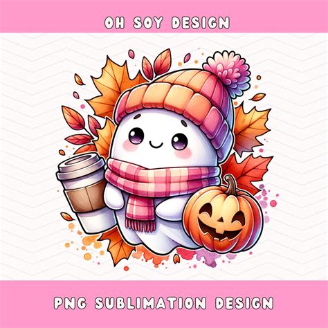 Cute Fall Ghostie PNG Cute Halloween Design Png Trendy Png Halloween