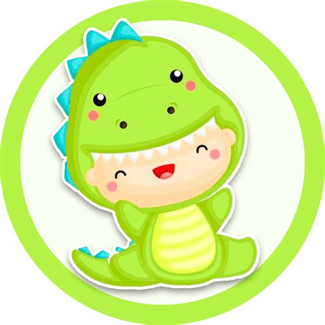 Dinosaurio Topper Stickers Banderines Png Caketopperclick