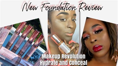 Makeup Revolution Hydrate And Conceal Foundation Review Youtube