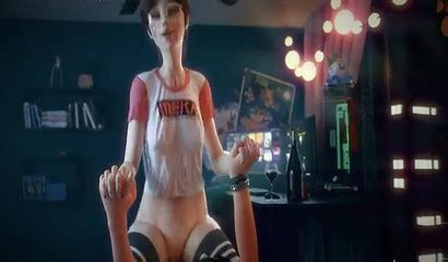 3d Brunette D VA Riding A Dick In The Role Of A Rider