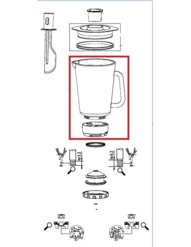 Bol Blender Verre Embase Pour Blender Perfectmix Moulinex