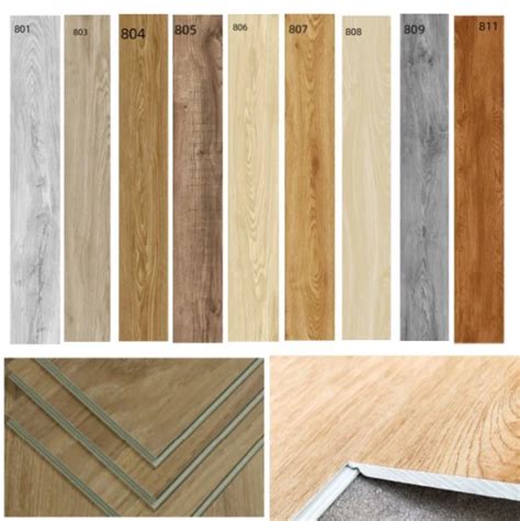 Waterproof Wood Grain 4mm 5mm 6mm 7mm 8mm PVC Click Lock Spc Vinyl