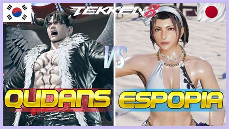 Tekken 8 Qudans Rank 1 Devil Jin Vs Espopia Jun Kazama Ranked