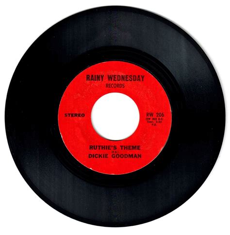 Dickie Goodman 1974 Rainy Wednesday 45rpm Energy Crisis 74 Ruthie