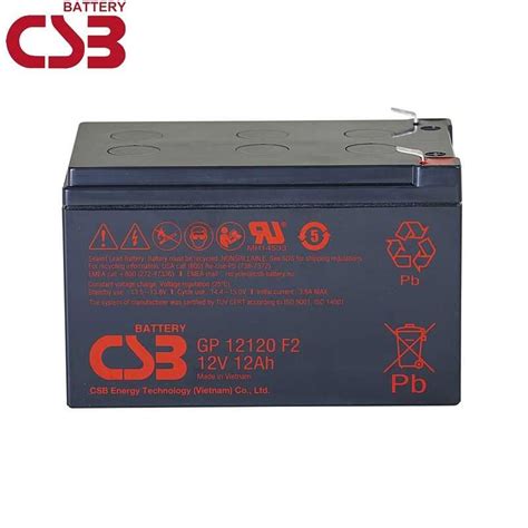 CSB GP12120 F2 12V / 12Ah Sealed Lead Acid Battery (Black) - Online at ...