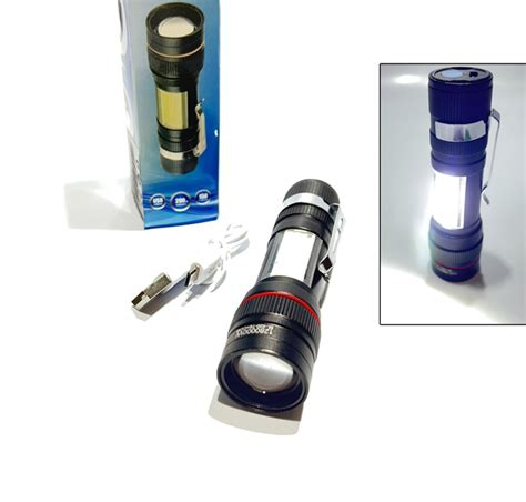 Ручной фонарик с USB зарядкой BL-520-T6 COP-880000W светодиодная панель ...