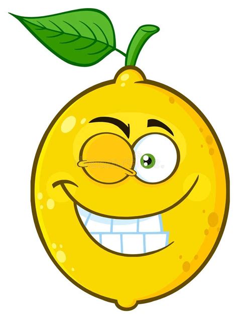 La Historieta Amarilla Sonriente Emoji De La Fruta Del Lim N Hace