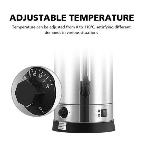 Maxkon 28L Stainless Steel Hot Water Urn 2500W Electric Hot Beverage Dispenser With Boil Dry
