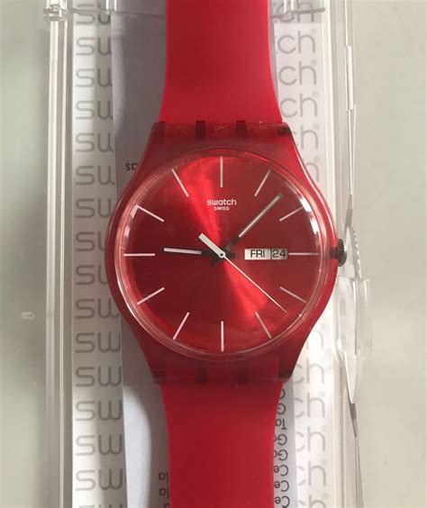 Swatch Vermelho Relógio Feminino Swatch Usado 19646618 enjoei