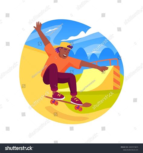 Skate Park Isolated Cartoon Vector Illustration Stock Vector (Royalty ...