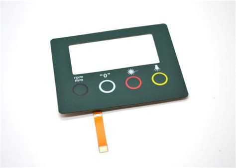 Four Embossed Button FPC Membrane Switch Keypad With Clear Display Window