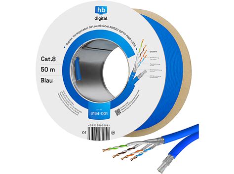 HB-DIGITAL CAT 8 Kabel Duplex S/FTP max.2000 MHz AWG22 LSZH ...