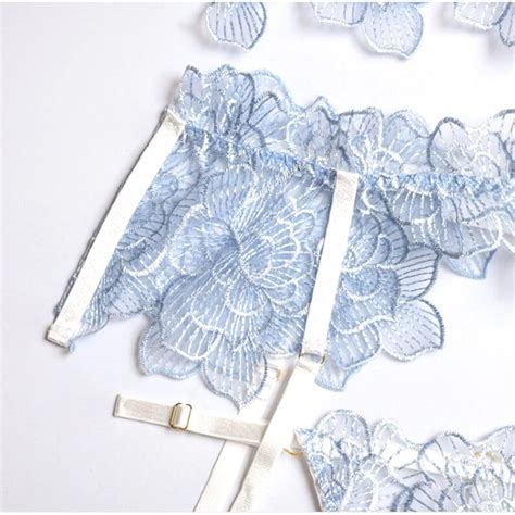 Iris 4 Piece Floral Lingerie Set Free And Fast Shipping Etsy