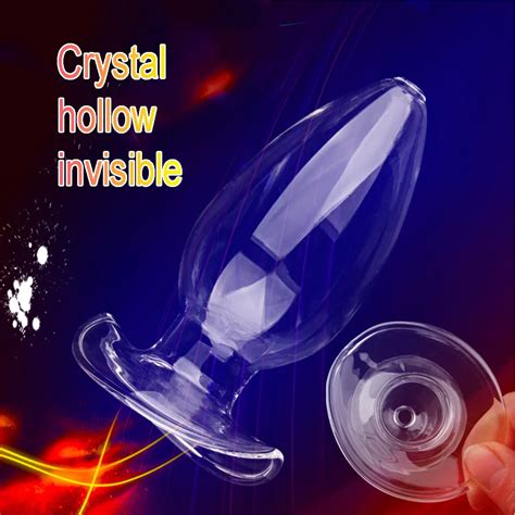 Size Butt Plug Hollow Glass Anal Dilatador Massager Transparent G