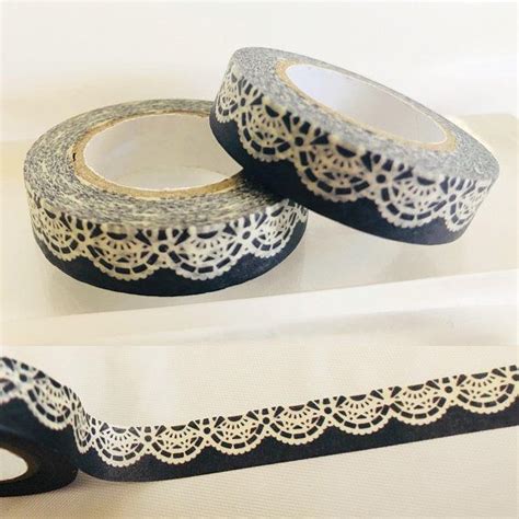 Black Lace Washi Tape Etsy Washi Tape Washi Black Lace