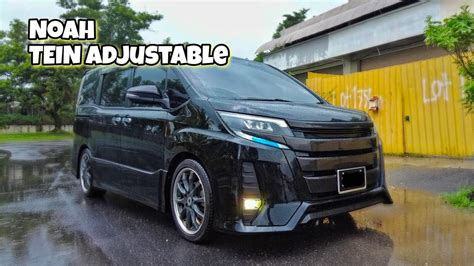 Toyota Noah Setup Adjustable Tein Hi Low Soft Hard With Bodyshift Youtube