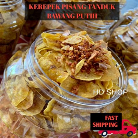 Kerepek Pisang Tanduk Bawang Putih G Shopee Malaysia