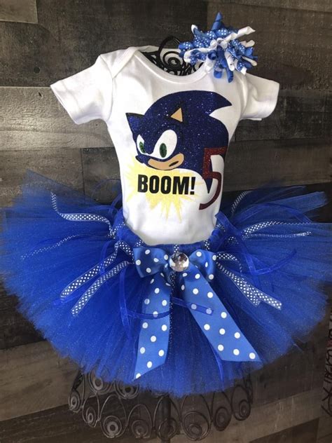 Inspired Sonic Outfit Costume Tutu Dress Set Tutu Costumes Set Dress