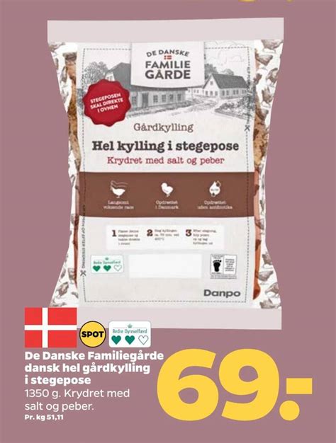 De Danske Familieg Rde Dansk Hel G Rdkylling I Stegepose Tilbud Hos Netto