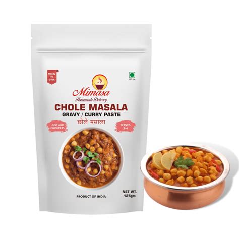 Buy Mimasa Chole Masala Curry Gravy Paste Online In India Mimasa Foods