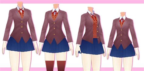 Doki Doki Literature Club Sims 4 Cc Uniform Backnelo