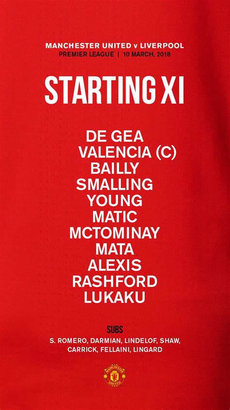 Man U Lineup Today Vs Liverpool - Confirmed Man Utd XI vs Liverpool ...