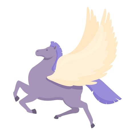 Premium Vector Myth Horse Flying Icon Cartoon Vector Pegasus Animal