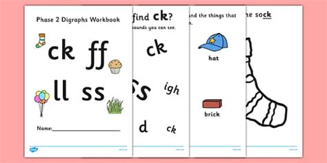 Phase 2 Digraph Workbook L Enseignant A Fait Twinkl