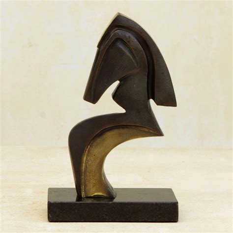 Signed Abstract Horse Sculpture in Bronze from Brazil - Abstract Horse ...