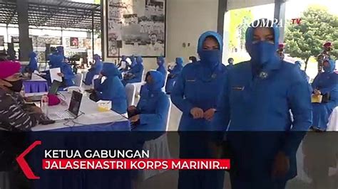 Serbuan Vaksinasi Tahap 2 Jalasenastri Korps Marinir TNI AL Sasar Kaum