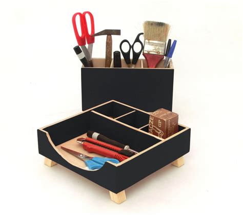 Desk Organizer Black, Desktop Organizer, Desktop Set, Wooden set ...