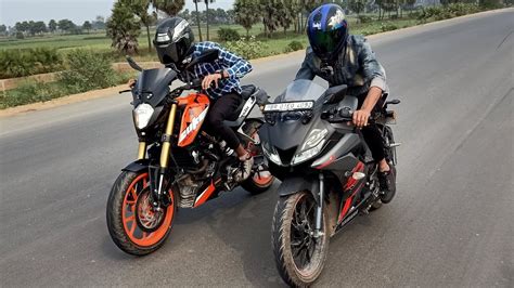 R15 V3 BS6 Vs KTM Duke 200 Bs4 Drag Race YouTube