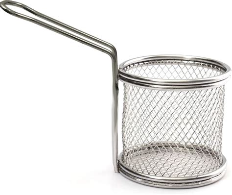 Amazon Stainless Steel Round Deep Fry Basket Mesh Fruit Strainer