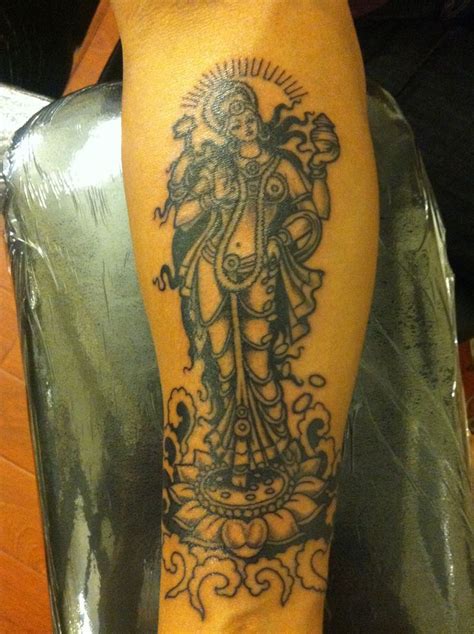 My Lakshmi Tattoo 1st sitting | Small tattoos, Tattoos, Ink