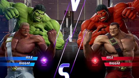 Hulk And Haggar Vs Red Hulk And Haggar Marvel Vs Capcom Infinite Youtube