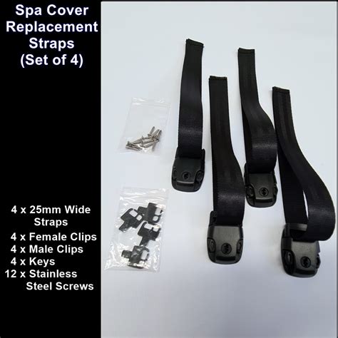 Replacement Outdoor Hot Tub Spa Pool Cover Straps With Clips X