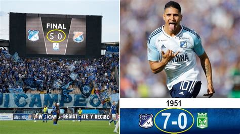 Las Mayores Goleadas De Millonarios En La Historia Del Fpc