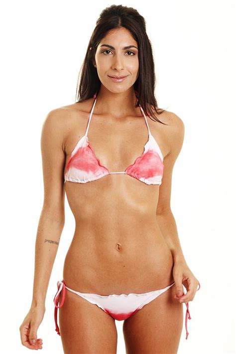 Tie Dye Ruffled Top Bikini Tops Ruffle Top Bikinis