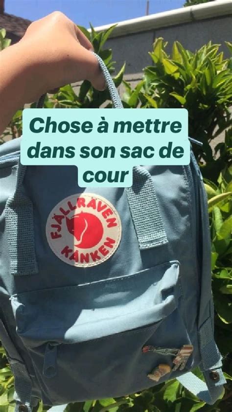 Chose Mettre Dans Son Sac De Cour En Sac Fjallraven Kanken