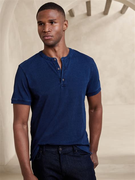 Henley Collar Shirts Banana Republic