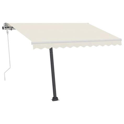 3069697 Auvent manuel rétractable sur pied 300x250 cm Crème SWT