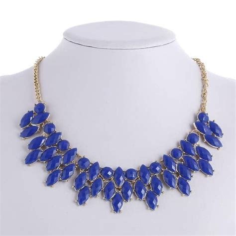 Collier Plastron Bleu Collier Plastron Collier Pendentif Collier