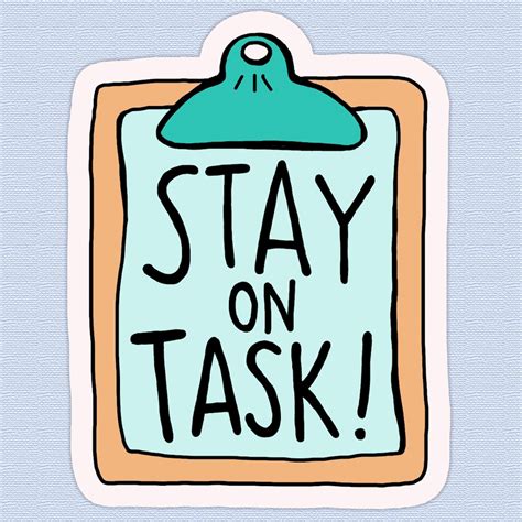 Stay On Task Vinyl Sticker Adhd Autism Neurodivergency Etsy