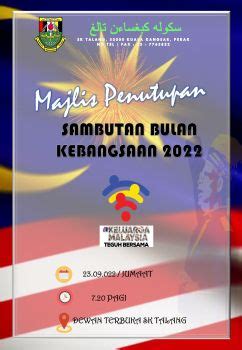 Buku Program Penutupan Sambutan Bulan Kebangsaan Peringkat Sk